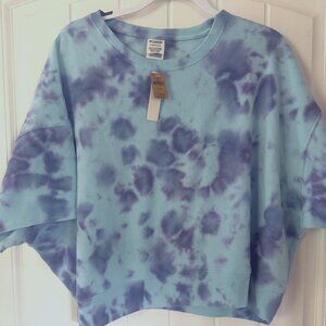 Victoria's Secret PINK Short Sleeve Tie Dye Sweatshirt